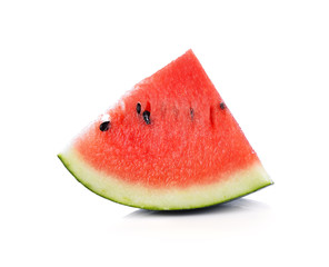 Sticker - Sliced ripe watermelon isolated on white background