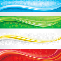 Aufkleber - Web header banners abstract design  background.