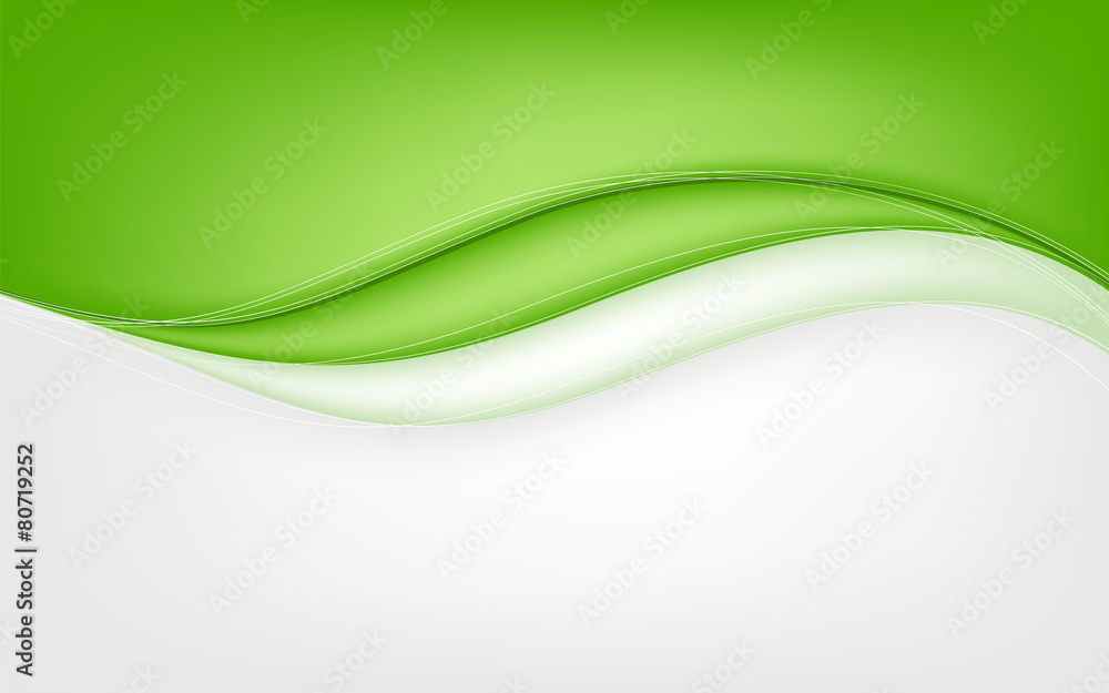 Abstract green wave background. Vector illustration Stock Vector ...