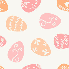 Wall Mural - Hand Drawn Easter Eggs Pattern