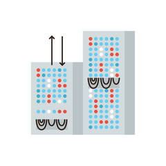 Aufkleber - Data server flat line icon concept