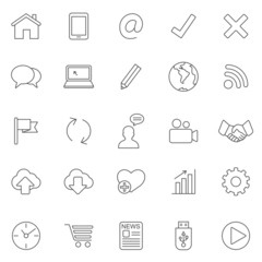 Internet line icons.Set 2.Vector