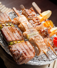 Canvas Print - Japanese skewered meat