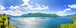 Lago Maggiore Panorama Blick auf die Brissago Inseln