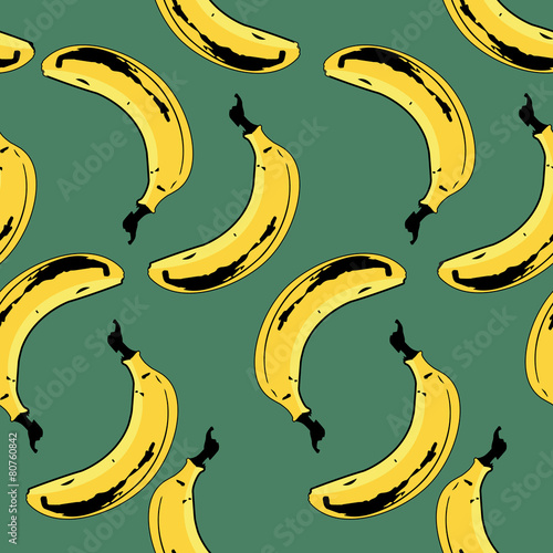 Bananas Seamless Pattern Obraz na płótnie