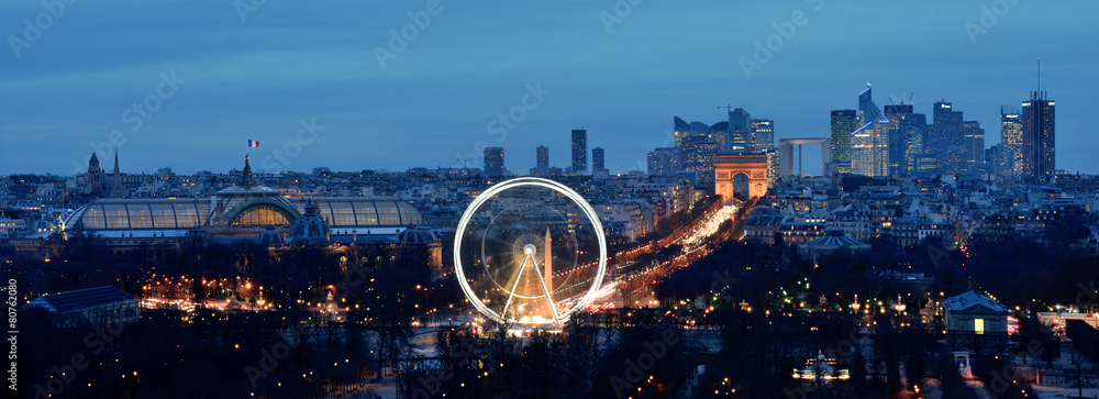 Paris depuis les toits du Louvre - obrazy, fototapety, plakaty 