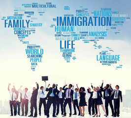 Wall Mural - Immigration International Government Law Customs Concept
