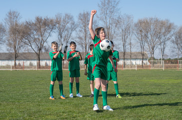 Wall Mural - Kids soccer