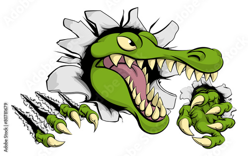 Alligator or crocodile smas...