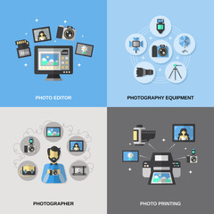 Canvas Print - Photography Icons Flat