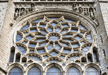 Rose Window Of Chartres Cathedral, France