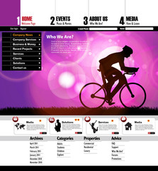 Wall Mural - Website template. Easy editable vector