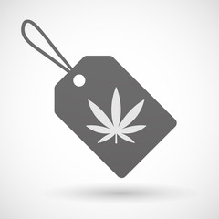 Wall Mural - Shopping label icon with a marijuana leaf