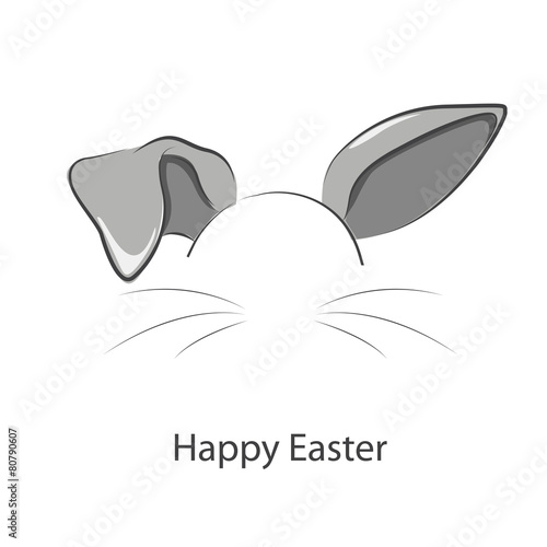 Illustration of long rabbit ears. Vector Stock Vector | Adobe Stock