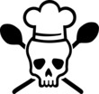 Skull with Cooking Spoons and hat