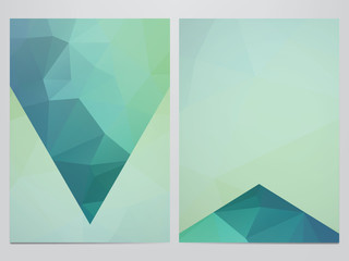 Wall Mural - vector business brochure, flyer template, polygonal design