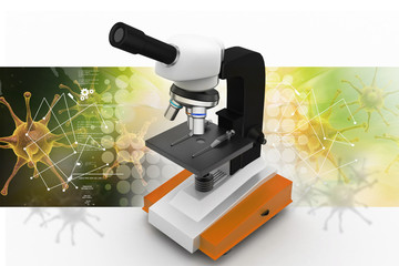 microscope on abstract background