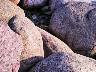 Big stones in the beach