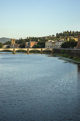 Wall Mural - Ponte alle Grazie bridge in Florence in Italy