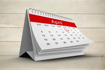 Poster - Composite image of april calendar