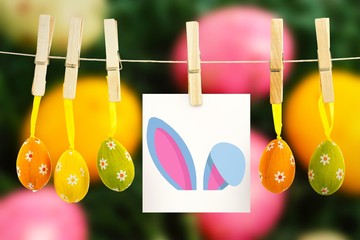 Wall Mural - Composite image of easter bunny ears