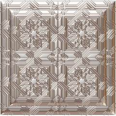 Wall Mural - Silver metal ornament background