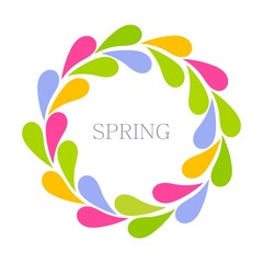 Wall Mural - Spring wreath