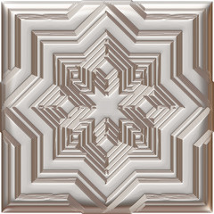 Wall Mural - Silver metal ornament background