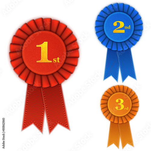 Fotomural Winner Rosette Set with Ribbons.