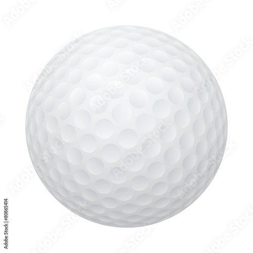 Fotografía Vector golf ball isolated on white.