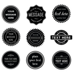 Vector Set of Retro Stamps and Badges