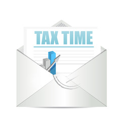 Wall Mural - tax time envelope mail sign illustration