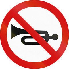 Polish regulatory sign - no honking