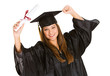 © seanlockephotography - Graduate: Woman Cheering For Recent Graduation