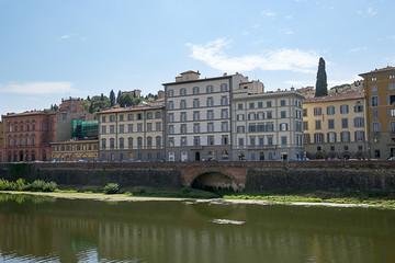 Wall Mural - View from Ponte Vecchio bridge in Florence in Italy