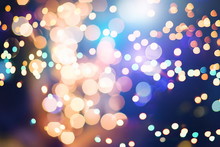 Elegant Abstract Background With Bokeh Lights And Stars