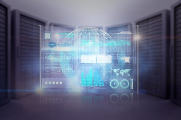 Aufkleber - Composite image of server room