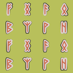 seamless background with runes