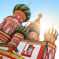 Wall Mural - Domes of St. Basil's cathedral in Moscow