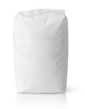 Fototapeta  - Blank paper bag package of salt isolated on white