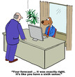 © cartoonresource - Cartoon of business dog, he has a sixth sense for forecasting.