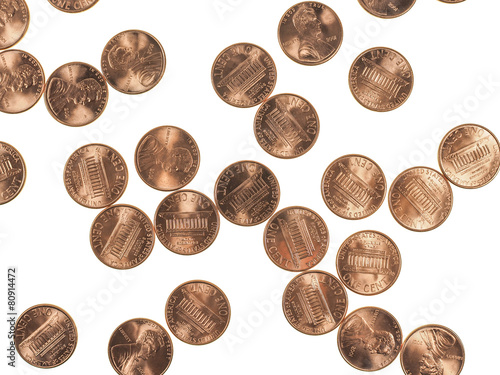 Fotografía Dollar coins 1 cent wheat penny cent