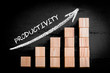 © stanciuc - Word Productivity on ascending arrow above bar graph