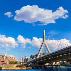 Wall Mural - Boston Zakim bridge in Bunker Hill Massachusetts