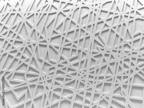 Naklejka na szybę white chaos mesh background rendered