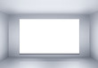 © pabijan - Illustration of blank billboard on empty wall with lights