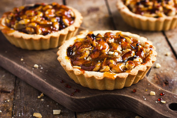 Wall Mural - Tart with nuts and caramel