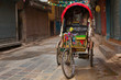 Empty rickshaw on street of Kathmandu, Nepal