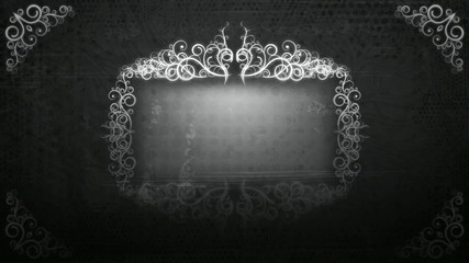Wall Mural - grungy background with ornamented frames