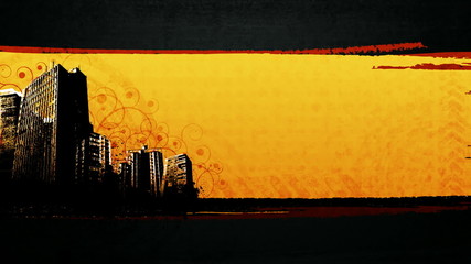 Wall Mural - urban theme animated banner
